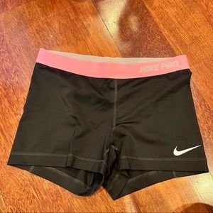 nike pro black shorts